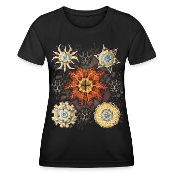 Méduses de Mer, Haeckel vintage illustration maritime - T-shirt sport Femme - noir - Devant - AI Model Female 172 light (172cm)