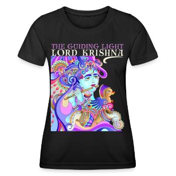 Hinduismus, Lord Krishna Flötenspieler, Indien - Frauen Funktions-T-Shirt - Schwarz - Vorne - AI Model Female 172 light (172cm)