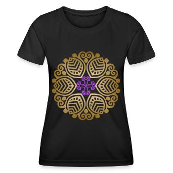 Jesus Christus, Glaube, Christliches-Mandala - Frauen Funktions-T-Shirt - Schwarz - Vorne - AI Model Female 172 light (172cm)
