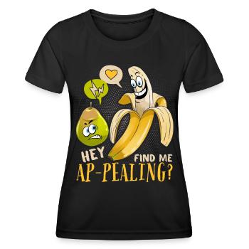 Blague à la banane, jeu de mots attrayant amusant à la banane - T-shirt sport Femme - noir - Devant - AI Model Female 172 light (172cm)
