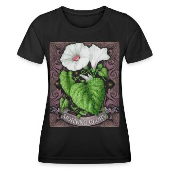 Field winds, winds, vintage botanical illustration - Women's Functional T-Shirt - black - Front - AI Model Female 172 light (172cm)