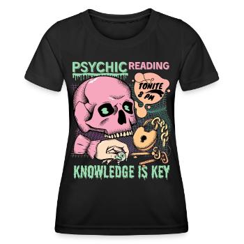 Fortune tellers, occultism, palmistry, tarot cards - Women's Functional T-Shirt - black - Front - AI Model Female 172 light (172cm)