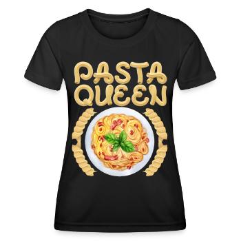 Nudeln, Spaghetti-Nudeln hausgemachte Pasta Spruch - Frauen Funktions-T-Shirt - Schwarz - Vorne - AI Model Female 172 light (172cm)