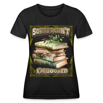 Books, funny saying for bookworm bookworm bookworm - Women's Functional T-Shirt - black - Front - AI Model Female 172 light (172cm)