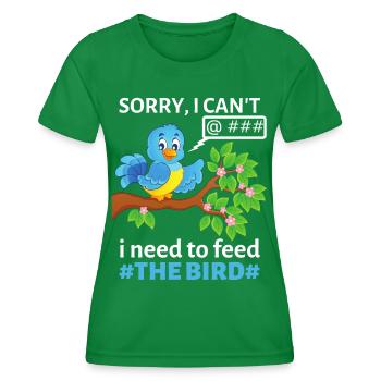 Twitter-Follower, Social Media, Posten, Tweeten - Frauen Funktions-T-Shirt - Kelly Green - Vorne - AI Model Female 172 dark (172cm)