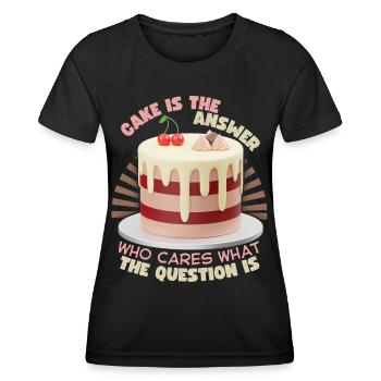 Torte, Bäcker, Kuchen backen lustiger Spruch - Frauen Funktions-T-Shirt - Schwarz - Vorne - AI Model Female 172 light (172cm)
