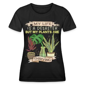 Plant-Daddy Plant-Mommy, Drôle De Plantes Disant - T-shirt sport Femme - noir - Devant - AI Model Female 172 light (172cm)