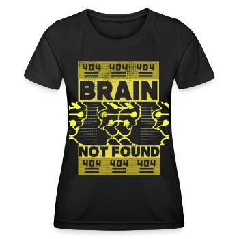 404-html error, computer nerd, funny saying - Women's Functional T-Shirt - black - Front - AI Model Female 172 light (172cm)
