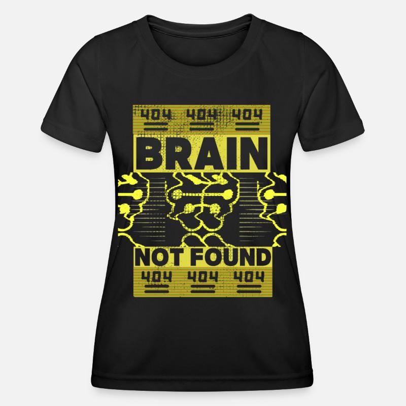 404-html error, Computer-Nerd, lustiger Spruch - Frauen Funktions-T-Shirt - Schwarz