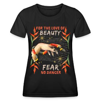 Serpent venimeux serpent vintage dark-academia dicton - T-shirt sport Femme - noir - Devant - AI Model Female 172 light (172cm)