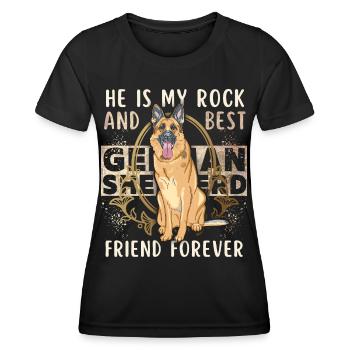 Deutscher Schäferhund, lustiger Spruch, Rassehund - Frauen Funktions-T-Shirt - Schwarz - Vorne - AI Model Female 172 light (172cm)