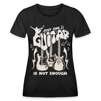 Gitarre, E-Gitarre lustiger Spruch Gitarrenspieler - Frauen Funktions-T-Shirt - Schwarz - Vorne - AI Model Female 172 light (172cm)