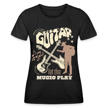 Electric Guitar, Country Music, Guitar, Guitar Player - Women's Functional T-Shirt - black - Front - AI Model Female 172 light (172cm)