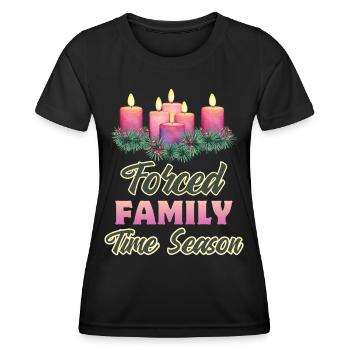 Dicton Ironique De Noël, Bougies, Noël - T-shirt sport Femme - noir - Devant - AI Model Female 172 light (172cm)