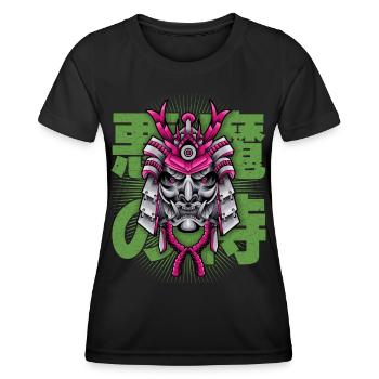 Japanese Demon, Samurai Oni, Mask - Women's Functional T-Shirt - black - Front - AI Model Female 172 light (172cm)