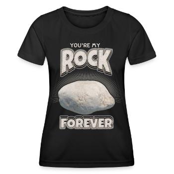 Rock in the surf, love saying for lovers - Women's Functional T-Shirt - black - Front - AI Model Female 172 light (172cm)
