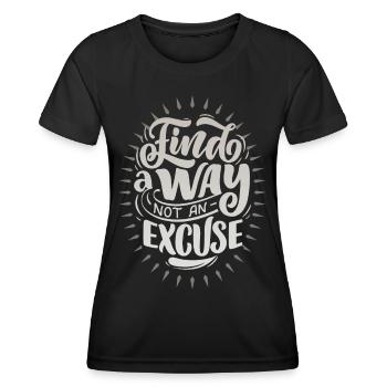 Motivationsspruch für Positive Menschen - Frauen Funktions-T-Shirt - Schwarz - Vorne - AI Model Female 172 light (172cm)