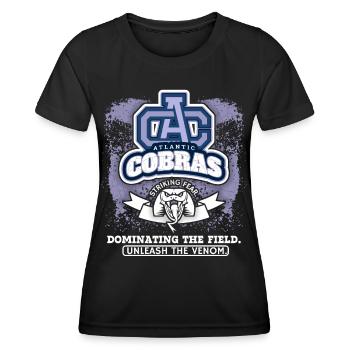 American Football, Cobras Club Logo, Saying - Women's Functional T-Shirt - black - Front - AI Model Female 172 light (172cm)