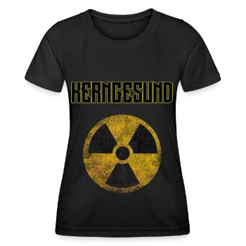 Kerngesund Retro Vintage - Frauen Funktions-T-Shirt - Schwarz - Vorne - AI Model Female 172 light (172cm)