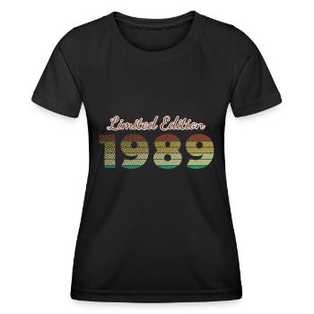 35e anniversaire Édition Limitée SCR 1989 - T-shirt sport Femme - noir - Devant - AI Model Female 172 light (172cm)