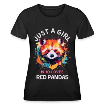 Panda roux coloré Drôle de dicton pour les femmes - T-shirt sport Femme - noir - Devant - AI Model Female 172 light (172cm)