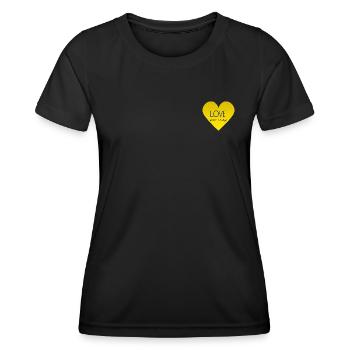 L’AMOUR depuis toujours - T-shirt sport Femme - noir - Devant - AI Model Female 172 light (172cm)
