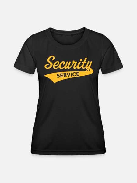 Security Service (Sicherheit / Team) - Frauen Funktions-T-Shirt - Schwarz