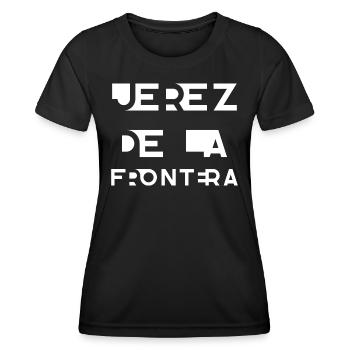 JEREZ DE LA FRONTER – Cadix – Andalousie – Espagne - T-shirt sport Femme - noir - Devant - AI Model Female 172 light (172cm)