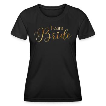 Junggesellinnenabschied - Team Bride - Gold - Frauen Funktions-T-Shirt - Schwarz - Vorne - AI Model Female 172 light (172cm)