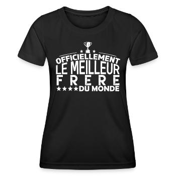 frère le meilleur frère mon frère cadeau frère - T-shirt sport Femme - noir - Devant - AI Model Female 172 light (172cm)