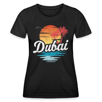 Strand von Dubai - Frauen Funktions-T-Shirt - Schwarz - Vorne - AI Model Female 172 light (172cm)