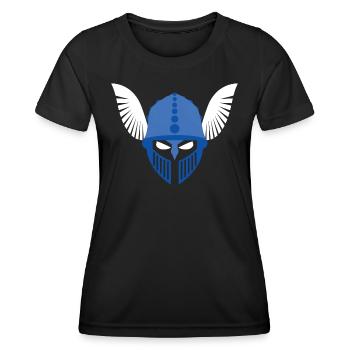 Germanic helmet with feathers design, Germania Magna - Women's Functional T-Shirt - black - Front - AI Model Female 172 light (172cm)