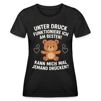 Lustiger Büro Spruch - Frauen Funktions-T-Shirt - Schwarz - Vorne - AI Model Female 172 light (172cm)