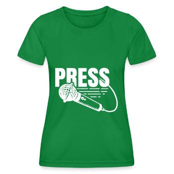 Journaliste de métier de la presse - T-shirt sport Femme - vert - Devant - AI Model Female 172 dark (172cm)