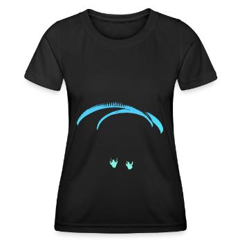 Paragliding Testival - Women's Functional T-Shirt - black - Front - AI Model Female 172 light (172cm)