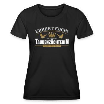 Taubenzüchterin - Frauen Funktions-T-Shirt - Schwarz - Vorne - AI Model Female 172 light (172cm)