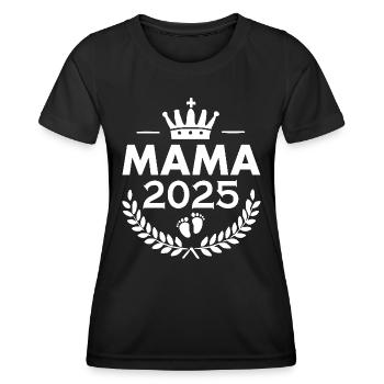Mama 2025 - Frauen Funktions-T-Shirt - Schwarz - Vorne - AI Model Female 172 light (172cm)