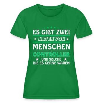 Controller Geschenk - zwei Arten von... Design - Frauen Funktions-T-Shirt - Kelly Green - Vorne - AI Model Female 172 dark (172cm)