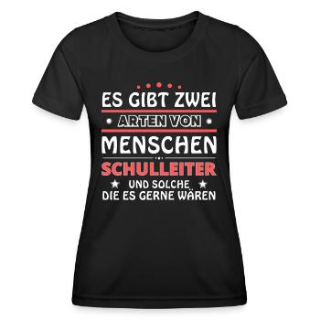 Schulleiter Geschenk - zwei Arten von... Design - Frauen Funktions-T-Shirt - Schwarz - Vorne - AI Model Female 172 light (172cm)