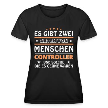Controller Geschenk - zwei Arten von... Design - Frauen Funktions-T-Shirt - Schwarz - Vorne - AI Model Female 172 light (172cm)