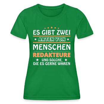Redakteure Geschenk - zwei Arten von... Design - Frauen Funktions-T-Shirt - Kelly Green - Vorne - AI Model Female 172 dark (172cm)
