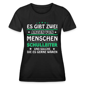 Headmaster Gift - Two Types of... Design - Women's Functional T-Shirt - black - Front - AI Model Female 172 light (172cm)
