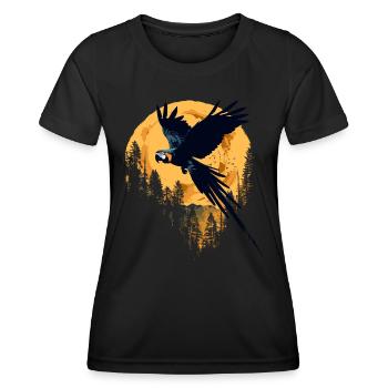 Perroquet Oiseau Ara Nature sauvage - T-shirt sport Femme - noir - Devant - AI Model Female 172 light (172cm)
