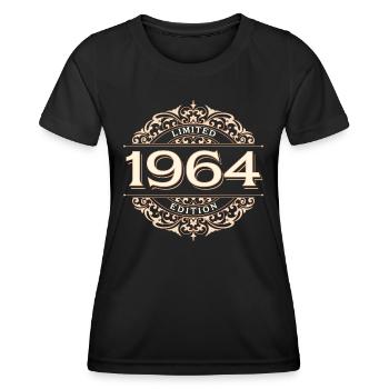 Limited Edition 1964 Vintage Geburtstag Geschenk - Frauen Funktions-T-Shirt - Schwarz - Vorne - AI Model Female 172 light (172cm)