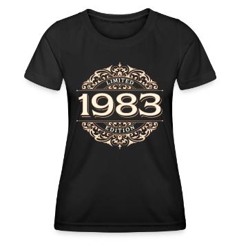 Limited Edition 1983 Vintage Geburtstag Geschenk - Frauen Funktions-T-Shirt - Schwarz - Vorne - AI Model Female 172 light (172cm)