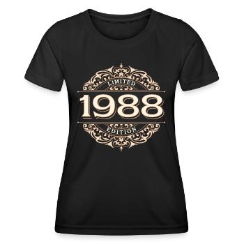 Limited Edition 1988 Vintage Geburtstag Geschenk - Frauen Funktions-T-Shirt - Schwarz - Vorne - AI Model Female 172 light (172cm)