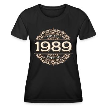 Limited Edition 1989 Vintage Geburtstag Geschenk - Frauen Funktions-T-Shirt - Schwarz - Vorne - AI Model Female 172 light (172cm)