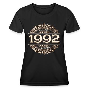 Limited Edition 1992 Vintage Geburtstag Geschenk - Frauen Funktions-T-Shirt - Schwarz - Vorne - AI Model Female 172 light (172cm)