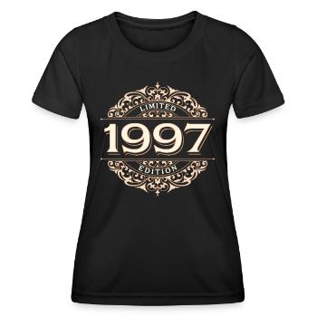 Limited Edition 1997 Vintage Geburtstag Geschenk - Frauen Funktions-T-Shirt - Schwarz - Vorne - AI Model Female 172 light (172cm)