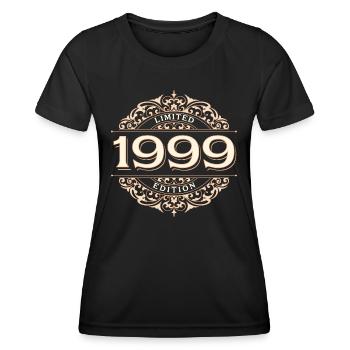 Limited Edition 1999 Vintage Geburtstag Geschenk - Frauen Funktions-T-Shirt - Schwarz - Vorne - AI Model Female 172 light (172cm)